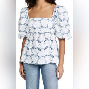 Silvia Tcherassi Tigertale Floral Blouse L NWOT